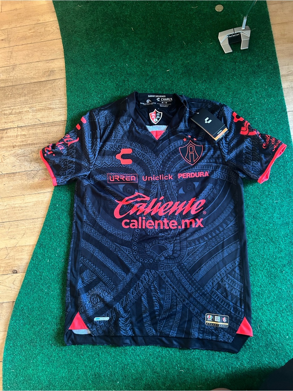 Atlas Away Soccer Jersey - Black/Red